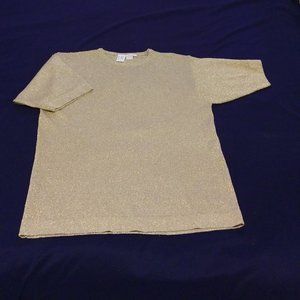 Metallic gold short sleeved almost tunic length